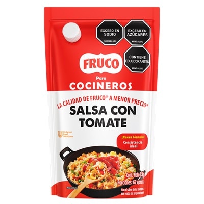 Fruco® Cocineros Salsa con Tomate DoyPack 1 kg - Gran sabor y color natural. ¡Ordena online tu Fruco® para Cocineros Salsa con Tomate Doy Pack!