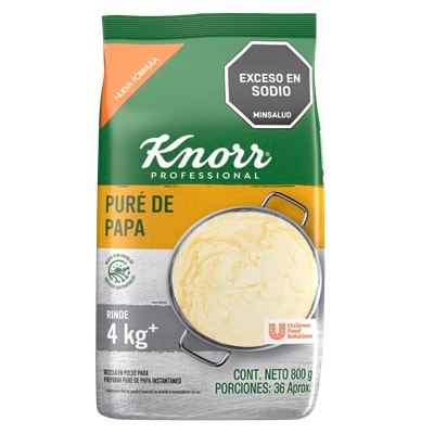 Knorr® Professional Puré de Papa 800 g - Con Knorr® Puré de Papa sólo agrega agua y estará listo en un minuto.