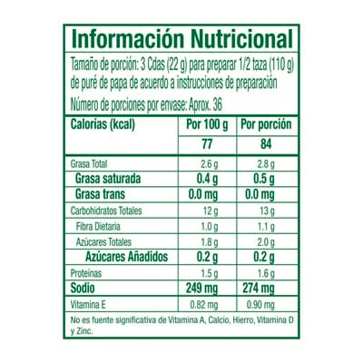 Knorr® Professional Puré de Papa 800 g - Con Knorr® Puré de Papa sólo agrega agua y estará listo en un minuto.